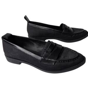 &‎ Other Stories Black Canvis Loafers Slip Flats Womens SZ 7.5-Pointed Toe